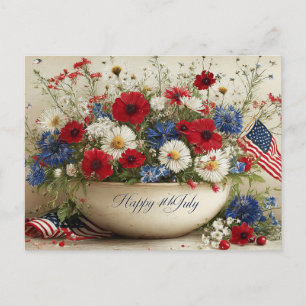 Cartão Postal De Festividades Feliz 4 de julho