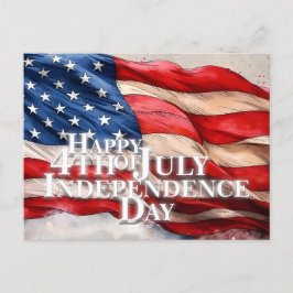 Cartão Postal De Festividades Feliz 4 de julho - Dia da Independência