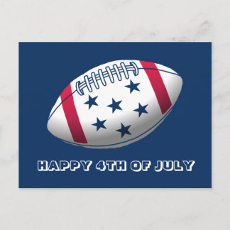 Cartão Postal De Festividades Feliz 4 de Julho Futebol