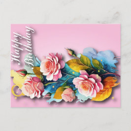 Cartão Postal De Festividades Feliz aniversário