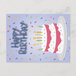 Cartão Postal De Festividades Feliz aniversário