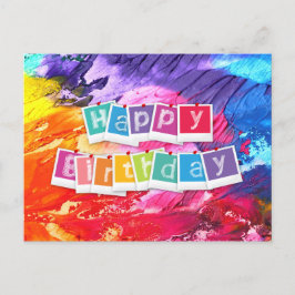 Cartão Postal De Festividades Feliz aniversario