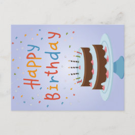 Cartão Postal De Festividades Feliz aniversário