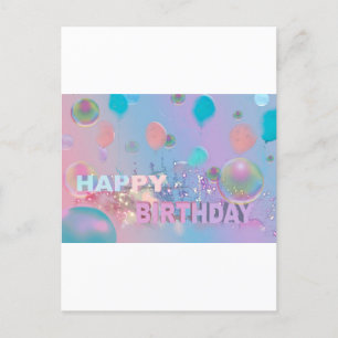Cartão Postal De Festividades Feliz aniversário