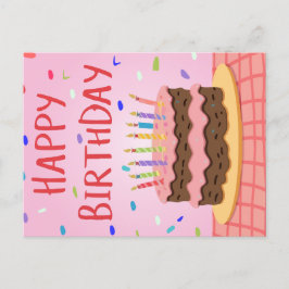 Cartão Postal De Festividades Feliz aniversário