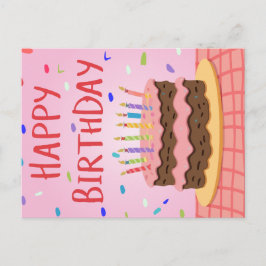 Cartão Postal De Festividades Feliz aniversário