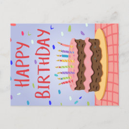 Cartão Postal De Festividades Feliz aniversário