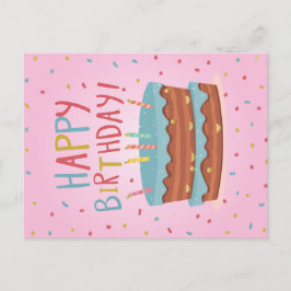 Cartão Postal De Festividades Feliz aniversário