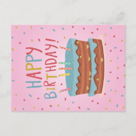 Cartão Postal De Festividades Feliz aniversário