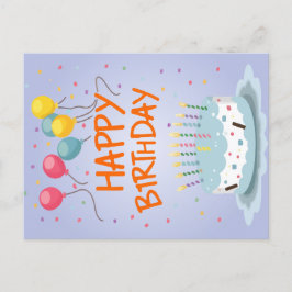 Cartão Postal De Festividades Feliz aniversário