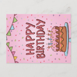 Cartão Postal De Festividades Feliz aniversário