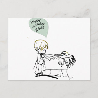 Cartão Postal De Festividades feliz aniversário jesus