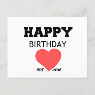 CARTÃO POSTAL DE FESTIVIDADES FELIZ ANIVERSÁRIO MEU AMOR