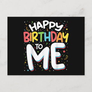 Cartão Postal De Festividades Feliz Aniversário Para Mim Festa de aniversário En
