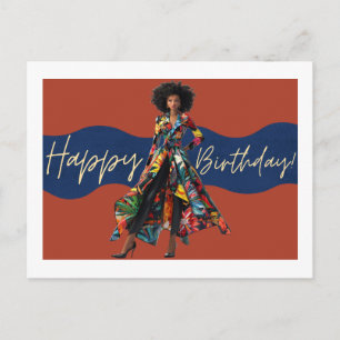 Cartão Postal De Festividades Feliz Aniversário Para Você Melanin Sista Rainha N