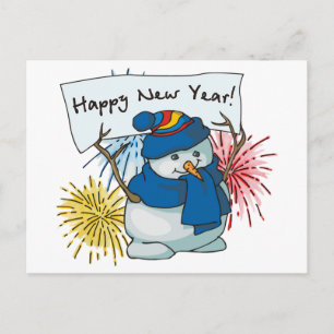 Cartão Postal De Festividades feliz ano novo