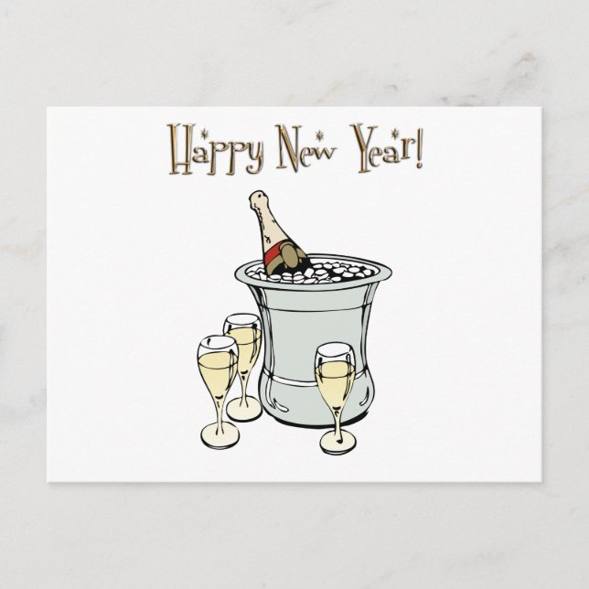 Cartão Postal De Festividades Feliz ano novo! (Frente)