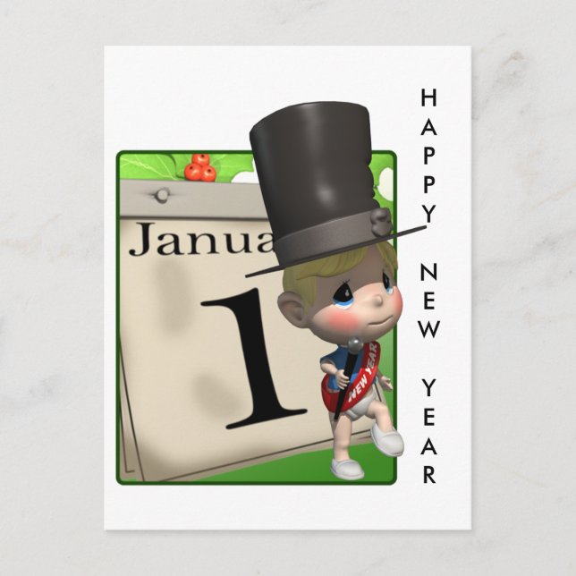 CARTÃO POSTAL DE FESTIVIDADES FELIZ ANO NOVO! (Frente)