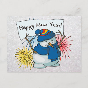 Cartão Postal De Festividades feliz ano novo
