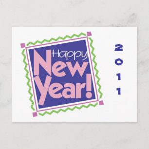 CARTÃO POSTAL DE FESTIVIDADES FELIZ ANO NOVO