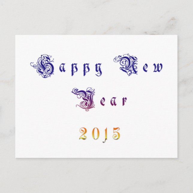 Cartão Postal De Festividades Feliz Ano Novo 2015 Hakuna Matata.png (Frente)