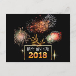 Cartão Postal De Festividades Feliz ano novo 2018