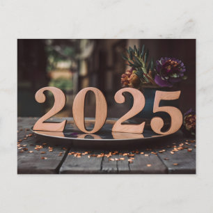 Cartão Postal De Festividades feliz ano novo 2024 em cores retro