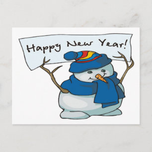 Cartão Postal De Festividades feliz ano novo! -Cartão Postal