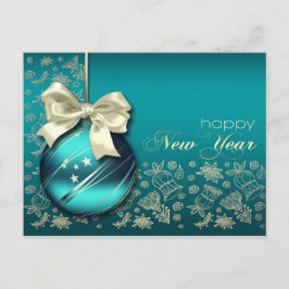 Cartão Postal De Festividades Feliz ano novo. Christmas Bauble