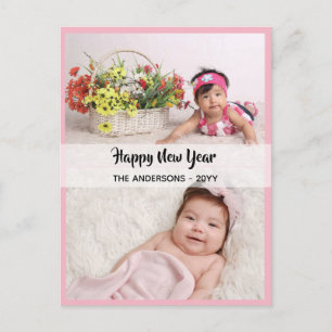 Cartão Postal De Festividades Feliz ano novo - COLAGEM DE FOTOS - Personalizado 