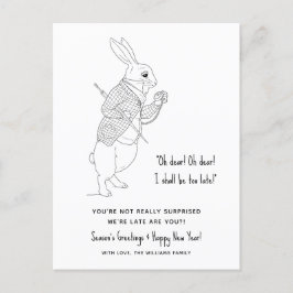 Cartão Postal De Festividades Feliz ano novo de Fotografia Engraçado Atrasado