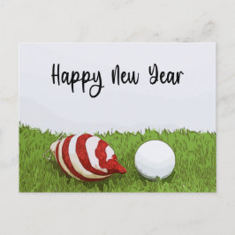 Cartão Postal De Festividades Feliz Ano Novo de golfe com férias de golfe Boneco