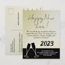 Cartão Postal De Festividades Feliz ano novo de negócios corporativo moderno 202