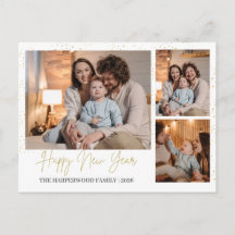 Feliz Ano Novo Moderno Elegante 3 Multi Foto