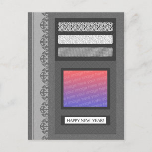 Cartão Postal De Festividades feliz ano novo (scrapbook)