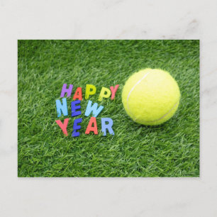Cartão Postal De Festividades Feliz ano novo tênis com tênis em verde