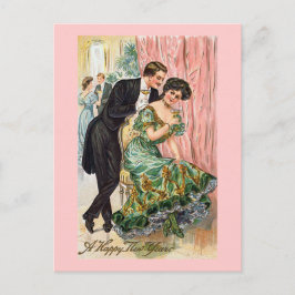 Cartão Postal De Festividades Feliz ano novo Vintage