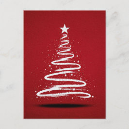 Cartão Postal De Festividades Feliz Árvore de Natal.