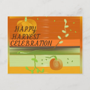 Cartão Postal De Festividades Feliz Banquete de Celebração de Colheita Queda P