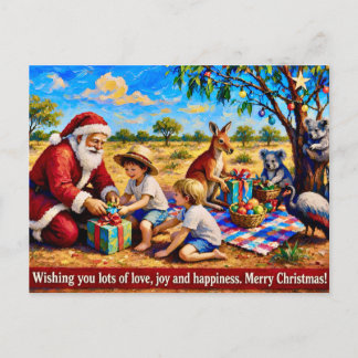 CARTÃO POSTAL DE FESTIVIDADES ~ FELIZ BOAS FESTAS DE NATAL AUSTRALIANO ~ 