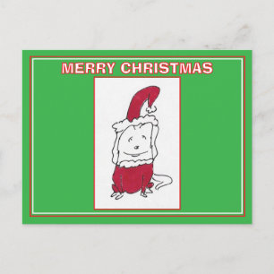Cartão Postal De Festividades Feliz Cachorro de Natal Cartoon Feliz Natal