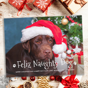 Cartão Postal De Festividades Feliz Cachorro Malvado Foto Personalizada De Pet