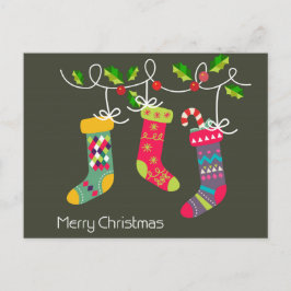 Cartão Postal De Festividades Feliz Cartão de Natal