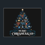 Cartão Postal De Festividades Feliz Chrismukkah Feriado Judaico Hanukkah<br><div class="desc">Religião de Feriado Judaico de Chrismukkah,  feliz</div>