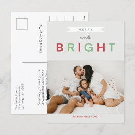 Cartão Postal De Festividades Feliz Clássica E Foto Brilhante