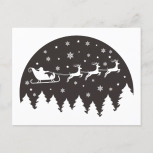 Cartão Postal De Festividades Feliz Design de Natal