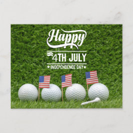 Cartão Postal De Festividades Feliz Dia da Independência do Golf 4 de julho