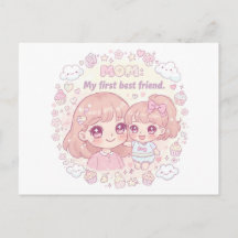 Feliz Dia das Mães com lindo design de anime