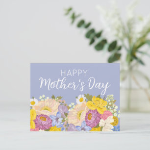 Cartão Postal De Festividades Feliz Dia das Mães Flora em Flor