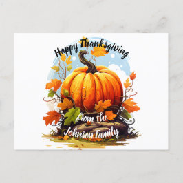 Cartão Postal De Festividades Feliz Dia de Ação de Graças Cores do outono